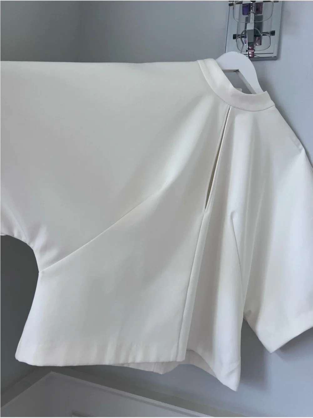 Anthropologie Cream Dolman Sleeve Mock Neck Top - Picture 7 of 12